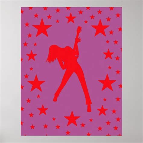 Pink Rock Star Poster