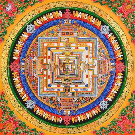 Exotic India Tantra De Kalachakra Mandala Bouddhiste Tibétain Thangka