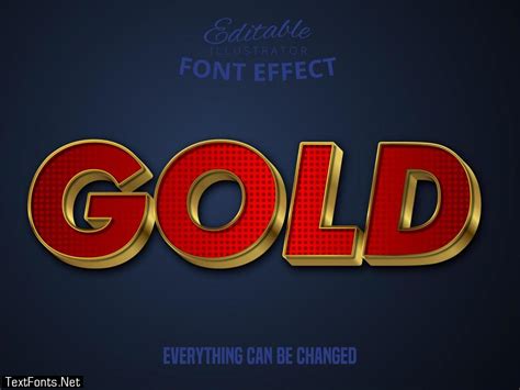 Gold Text Editable Font Effect 695154