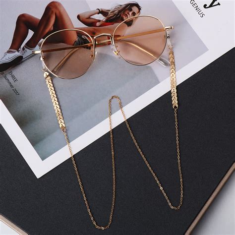 new fashion sunglasses chain glasses spectacles pearl decoration vintage chain holder cord