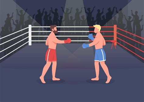 Free Vector Two Cartoon Business People In A Boxing Match