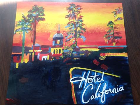 Album Cover Hotel California Painting Art Hotel California