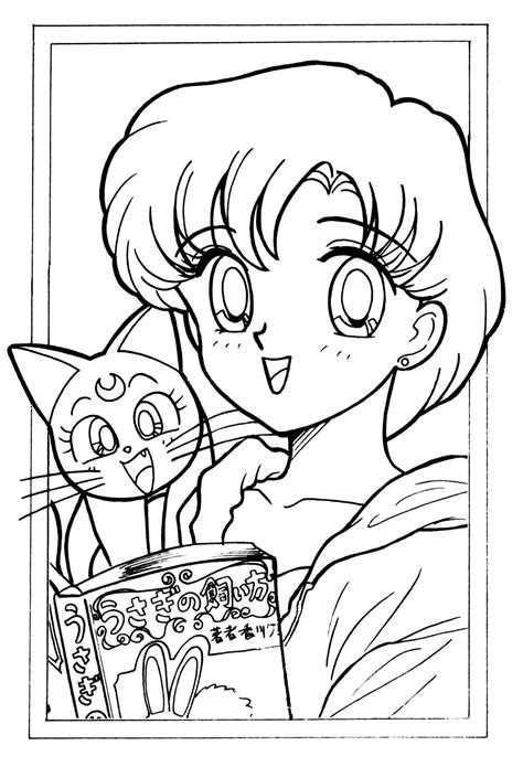 Sailor Mercury Coloring Book Xeelha Sailor Moon Stars Pasteles De