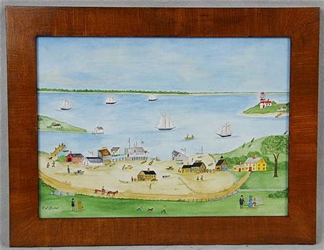 Lot Evelyn S Dubiel American B 1922 Activity By The Sea Watercolor
