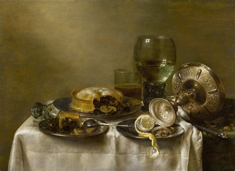 Willem Claesz Heda A Still Life With An Overturned Silver Tazza