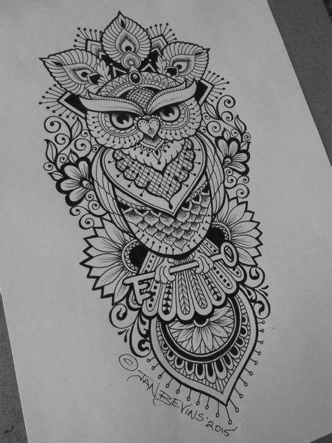 Mandala eule malvorlage fur kinder zum ausmalen. Oberschenkel Tattoo Eule Mandala / Hand Drawn Owl Eulen ...