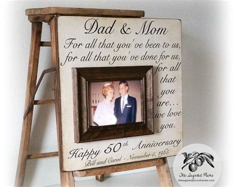 Your mom and dad deserve it! Family Name Sign 50th Anniversary Gifts For Parents 50th ...