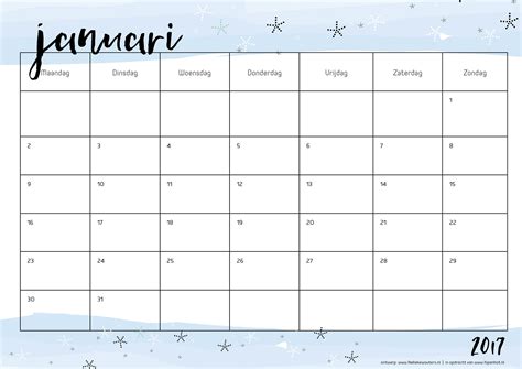 Denna januari 2019 kalender är alltid praktisk att använda om du till exempel vill räkna ut när du har semester. Free Printable kalender voor 2017 - Hip & Hot - blogazine