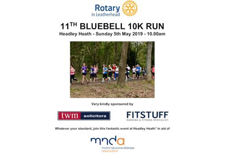 11th Bluebell 10k Run Rotary District