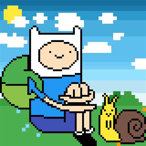 Pixilart Adventure Time Finn By Rxiv