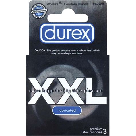 Durex Xxl Extra Large Lubricated Condoms 3 Pack