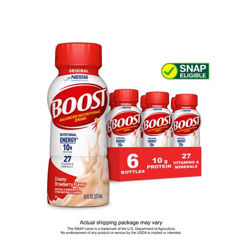 Boost Original Nutritional Drink Creamy Strawberry 10g Protein 6 8
