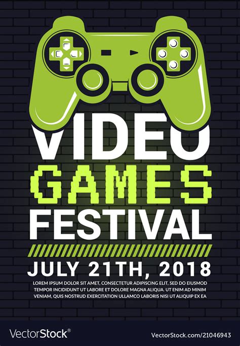 Poster Of Video Game Festival Cyber Sport Concept Vector Image