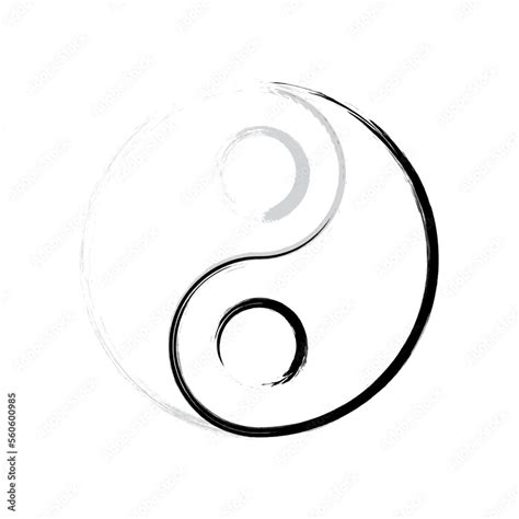 Vector Yin Yang Symbols Isolated On A White Background Stock Vector