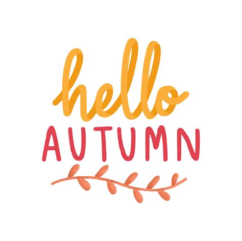 Hello Autumn Welcoming Fall Illustration Download Free Vectors