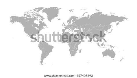 Political World Map Country Borders Stock Vector Royalty Free 457408693