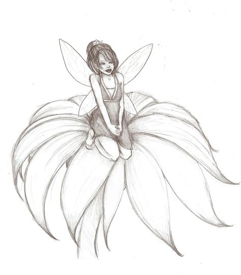 Fairies Black And White Drawing At Getdrawings Free Download
