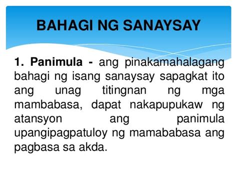 Mga Bahagi Ng Sanaysay Tagalog Kulturaupice