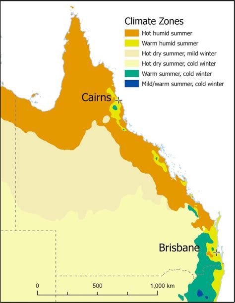 Queensland Climate Zones Based On Temperature And Humidity Bureau Of