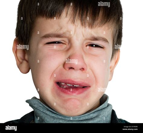 Face Of Crying Little Boy Stock Photo Alamy