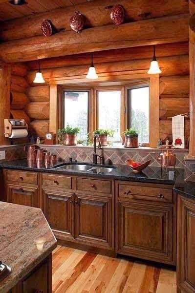 Beautiful Log Kitchen Log Home Kitchens Log Cabin Kitchens Log Home