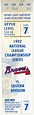 1992 National League Championship Series Game 7 Ticket Braves vs ...