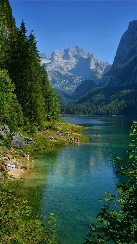 Lake Gosau Austria Beautiful Landscapes Landscape Photos