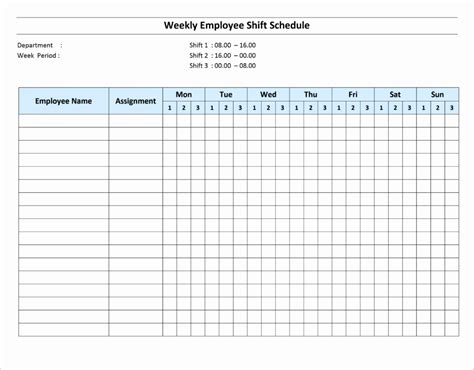 Excel Monthly Work Schedule Template Excel Templates In Blank