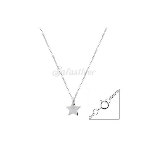 Wholesale 925 Sterling Silver Star Necklace Chain Safasilver