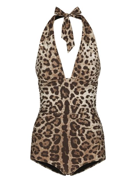 Dolce And Gabbana Leopard Print Swimsuit Farfetch