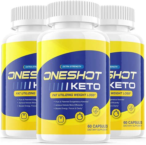 3 Pack One Shot Keto Diet Pills Weight Loss And Appetite Suppressant