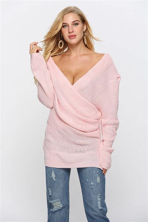 Hualong Sexy Deep V Neck Ladies Cardigan Sweaters Online Store For Women Sexy Dresses