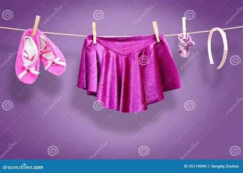 Ballet Clothes Accessories On A Clothesline Stock Photo Image Of