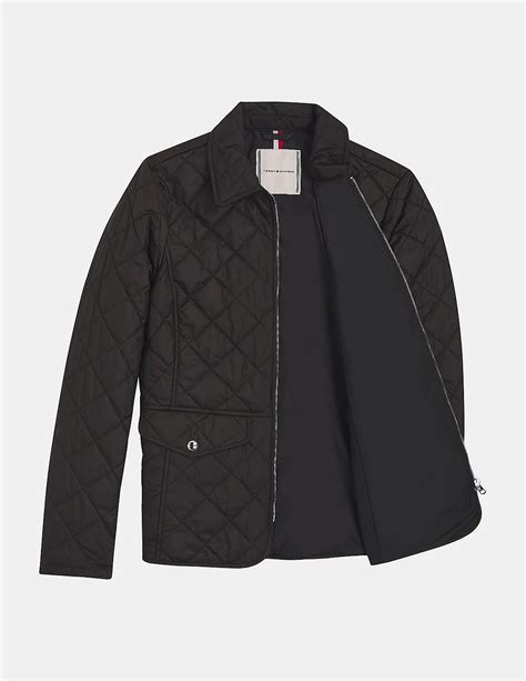 Buy Tommy Hilfiger Women Black Regular Fit Solid Quilted Jacket