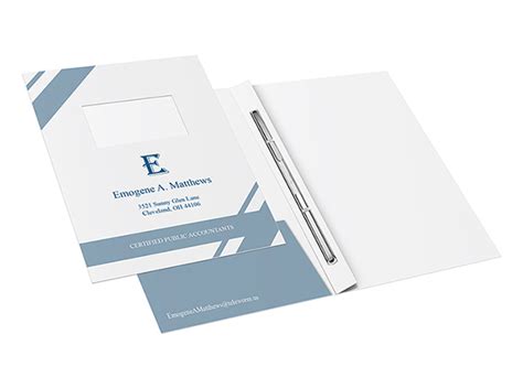 Custom Report Covers W Fasteners And Prongs Printed From 032