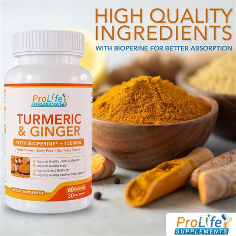 Turmeric Ginger With Bioperine Black Pepper For Max Absorption