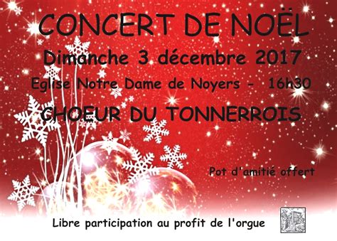 Concert à Noyers 3 Décembre 2017