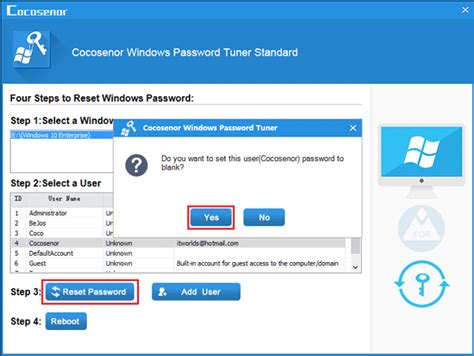 Resetremove Windows Forgotten Password With Windows Password Tuner