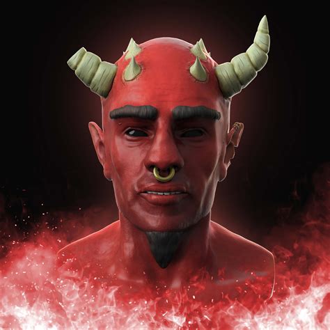 Devil Head 3D Render RenderHub Gallery