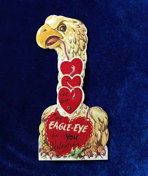 1940s Eagle Valentine Mechanical Card Etsy Valentine Cards