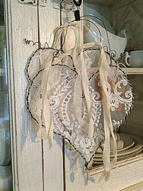 Vintage Wedding Hanging Wire Lace Heart 2166469 Weddbook