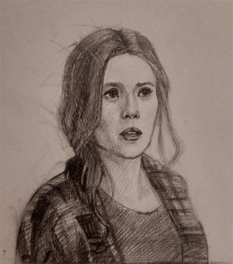 Elizabeth Olsen Drawing 2020 Quangvinhgiang Pencil Portrait Drawing