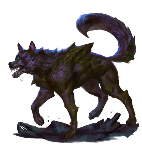 Fantasy Rpg Monster Black Dog Hound Canine British Folklore Mythology