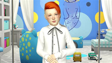 Sims 4 Hairs ~ Coupure Electrique Anto S Spark Hair Retextured Kids 132