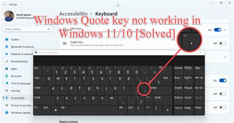 แป้น Single หรือ Double Quote ไม่ทำงานใน Windows 1110 Th Atsit
