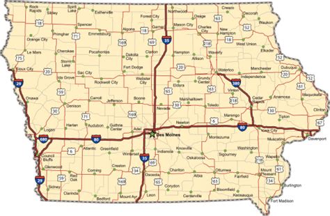 Iowa Highway Map Stock Illustration Download Image Now Istock