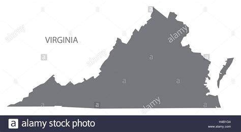 Virginia Usa Map In Grey Stock Vector Images Alamy