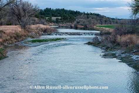 Dusk On Musselshell River East Of Roundup Montana Allen Russell