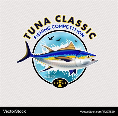 Tuna Fishing Logos Royalty Free Vector Image Vectorstock