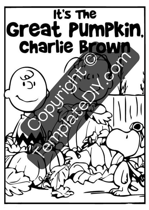 Charlie Brown Halloween Coloring Pages Printable In Pdf And Word In 2023